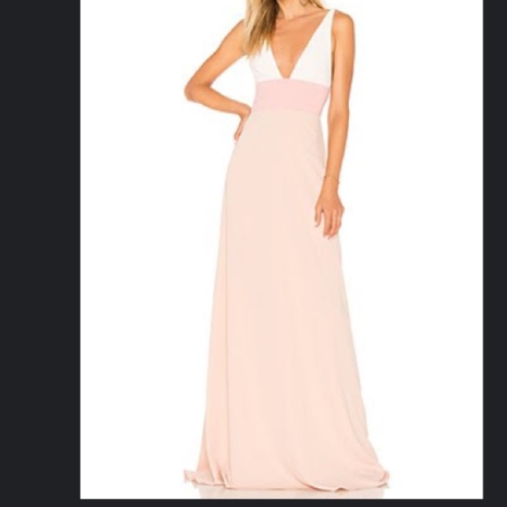 Jill Stuart Two Tone Gown in Cream Pink
